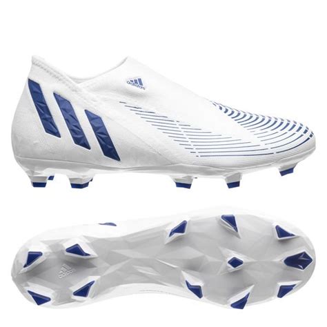 adidas predator edge .3 laceless fg diamond edge - wit/donkerblauw|predator edge 3 cleats.